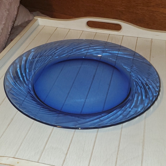 Pyrex Other - Vintage Pyrex Festiva Cobalt Blue Swirl Platter